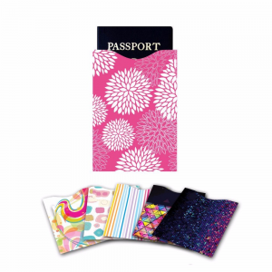 Custom Protecting Credit Card blocker aluminium paper holder RFID Blocking passport sleeve