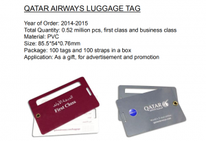 Custom airlines hard plastic PVC Luggage Tag