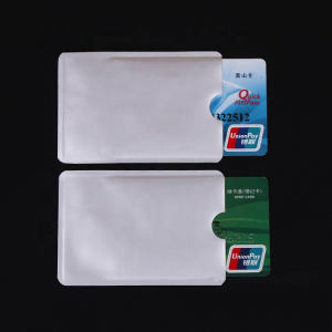 PVC blank NFC signal blocking card sleeve, anti protect bank card holder