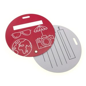 Custom airlines plastic PVC round circle Luggage Hang bag Tag Travel baggage tag