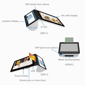 mobile POS Terminal/ Portable Android Mobile POS with Built-in Printer
