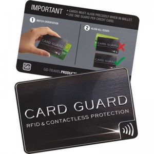 Custom Protective blocker RFID Blocking Card for Credit Card
