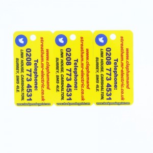 Plastic PVC Key Tag Business gift card Combo Card 3 in1 pvc keyfob