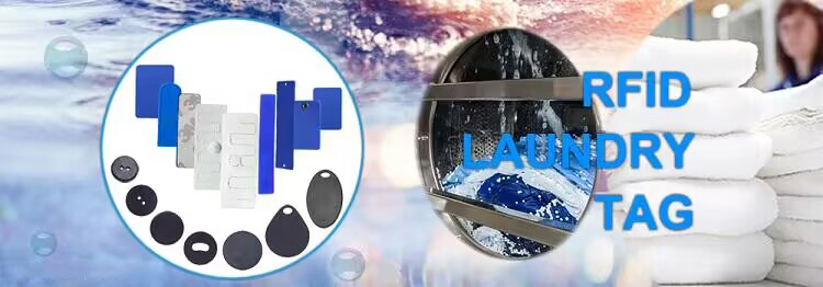What are the materials and types of RFID laundry tags?