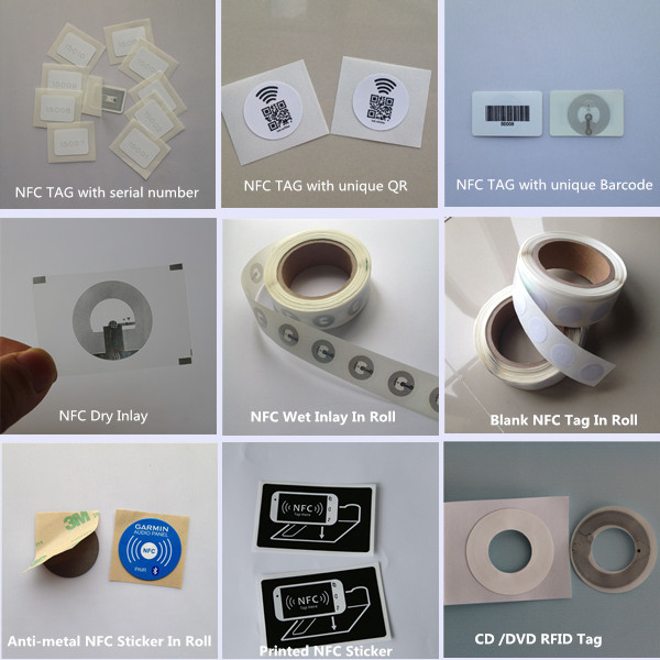 Roll blank nfc tag Circle NTAG213 dia25 mm NFC Sticker