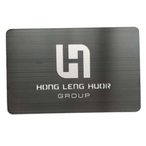 Customized stainless steel Brushed laser cut Silver Metal Business Card
