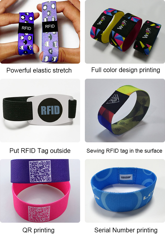 2020 High quality Mifare Wristband - Custom woven fabric elastic nfc bracelet – Chuangxinji detail pictures