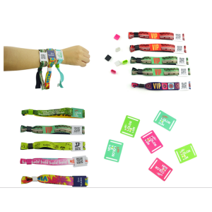 Mifare 1k music festival fabric woven nfc wristband