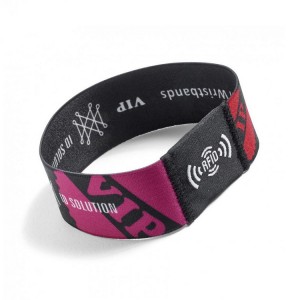 Custom woven fabric elastic nfc wristband