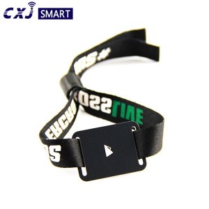 RFID fabric wristband nfc festival woven bracelet band