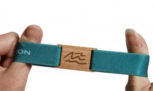 Reusable Elastic Woven Bracelet NFC RFID Wooden Card WristBand