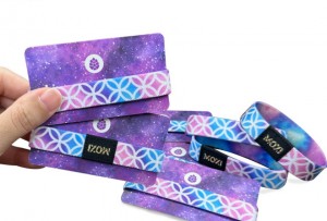 RFID NFC Fabric Woven Elastic Wristband Polyester Bracelet
