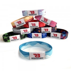 Elastic polyester reusable customized RFID bracelet wristband