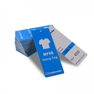 Customized Printing UHF RFID Coated paper Clothing Hang Tag
