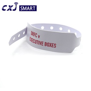 PVC waterproof NFC RFID tag band paper bracelet