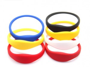 NFC Bracelet RFID Silicone Curve Oval Shaped Wristband
