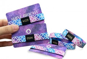 RFID NFC Fabric Woven Elastic Wristband Polyester Bracelet