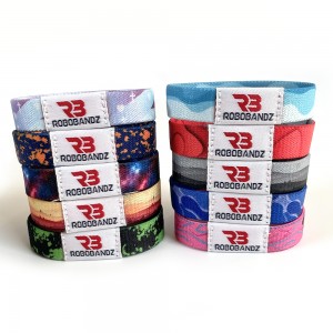 Elastic polyester reusable customized RFID bracelet wristband