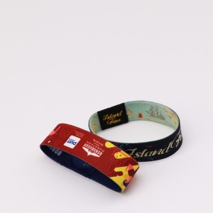 NFC bracelets reusable Stretch Woven RFID Wristband