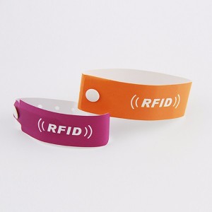 disposable pvc RFID Wristband paper NFC bracelet