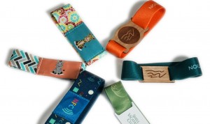 Reusable Elastic Woven Bracelet NFC RFID Wooden Card WristBand