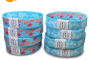 RFID NFC Fabric Woven Elastic Wristband Polyester Bracelet
