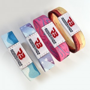 Elastic polyester reusable customized RFID bracelet wristband
