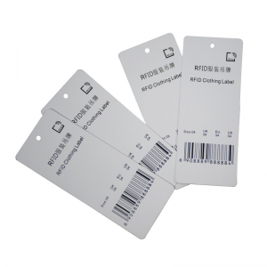 Customized Printing UHF RFID Coated paper Clothing Hang Tag