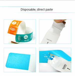 disposable pvc paper RFID hospital patient bracelet