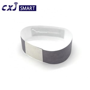 disposable pvc RFID Wristband paper NFC bracelet