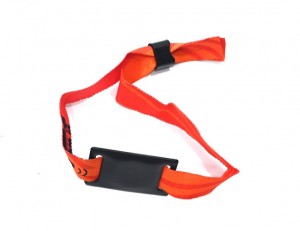 UID QR Code Print RFID NFC Cloth Event Wristbands With Hole Punch