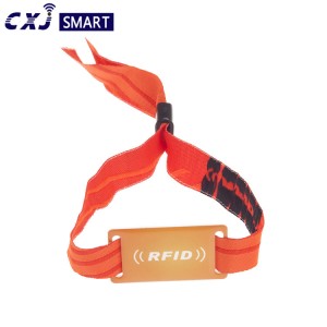 NFC reusable Stretch Woven RFID Wristband bracelets