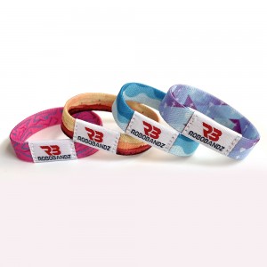 Elastic polyester reusable customized RFID bracelet wristband