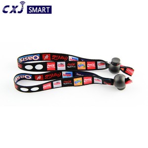 RFID fabric wristband nfc festival woven bracelet band