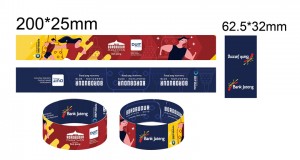 NFC reusable Stretch Woven RFID Wristband bracelets