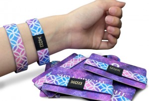 RFID NFC Fabric Woven Elastic Wristband Polyester Bracelet