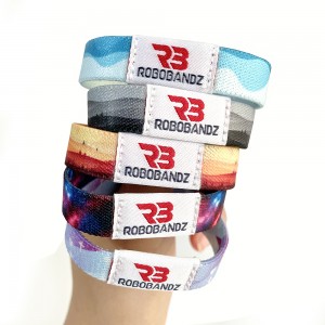 Elastic polyester reusable customized RFID bracelet wristband