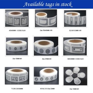 UHF RFID Sticker Customized Size 43 * 18 Impinj M730 chip