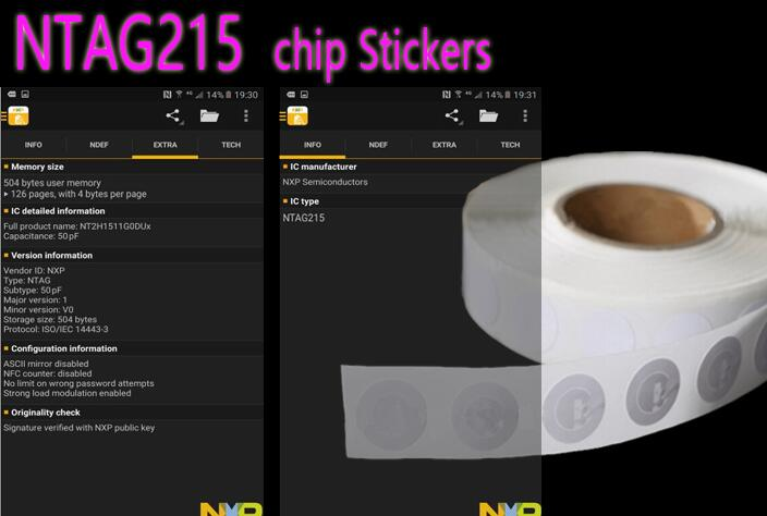 The function of the ntag215 nfc tag