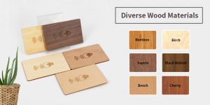 Customized wood nfc card