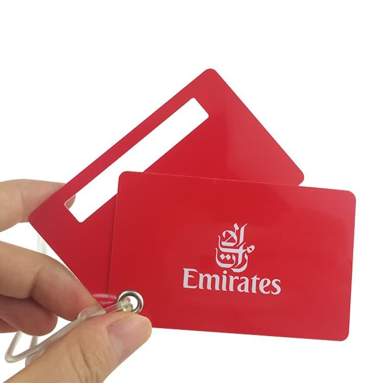 Nfc Plastic Cards Factory - Custom airlines plastic PVC Luggage Hang bag Tag Travel baggage tag – Chuangxinji detail pictures