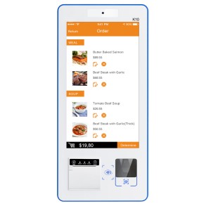  K10 desktop 15.6-inch small self service ordering bill payment kiosks with printer